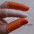 定制20个50个100个切口乳胶橡胶工业加厚耐磨麻点劳保颗防滑手指 橙色颗粒防滑中号M100个