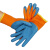 盛港H压纹毛圈保暖防寒防护耐磨防滑工地工作干活劳动手套劳防用品L999（蓝色） 10副/包