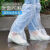 一次性雨鞋鞋套下雨天防水防滑透明脚套室外塑料加厚耐磨防雨器工业品 zx50只加大加厚 高品质+不易破损
