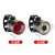米茨 红色圆形3档调光电池夜骑头盔灯安全警示灯塑卡装1个 27*26MM ABS+铝合金材质 FJS26
