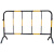山西围栏栅栏铁马护栏移动道路围挡工地临时施工隔离安全防护栏 黑漆黄膜1.2高2米长（活动脚）