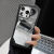 简约Hello苹果13透明镜面壳创意小众电镀新款手机外壳小众手机壳 不规则壳-咖色-JH430简约Hello 苹果13 pro