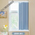 ZOCI小窗帘免打孔简易小窗帘免打孔安装飘窗短帘卫生间窗户伸缩杆遮挡 纯-蓝色-+新白杆 帘1.5宽*1.5高-单开