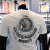 NPZ 港风潮牌短袖T恤男夏季薄款印第安人印花男士修身圆领体恤上衣 白色 L 适合120-135斤