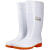 大码白色雨鞋食品厂工作雨靴防滑食品卫生靴防油加绒加棉保暖水鞋 509高筒白色加厚款标准码 36