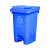 60升塑料垃圾桶脚踏带盖新农村改造家用小型四色分类桶不含税运 绿色