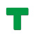 稳斯坦 WST220 桌面警示四角定位贴 5S6S管理物品标签标识 T型3*1cm绿色(100个)