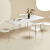 8HJun侘寂风悬浮岩板餐桌椅 YB9 餐椅A一对 透明色