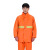 橙色环卫保洁工人分体雨衣雨裤套装劳保物业道路施工程反光防雨服 套装：橘色（网格内里） XXXXL