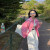 若奔（Roekin）韩版休闲通勤时尚套装女春季2024新款宽松衬衫打底背心高腰阔腿 粉色衬衫 m