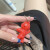 莫肖尔奥特曼小吊坠创意儿童玩具超人项链发光发声批发挂件挂饰生日礼品 红色+蓝色2个