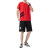 劳保佳 夏季新款套装 运动跑步篮球训练服 T恤短裤两件套 红色 XXXXL