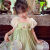 迪士尼（Disney）女童连衣裙夏装2024新款洋气儿童泡泡袖公主裙小女孩中 130