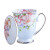 嘉兰骨瓷水杯马克杯办公室喝水杯创意个性早餐牛奶杯陶瓷情侣杯子 丽日红（带盖送搅拌勺）