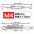 可调节拉杆螺丝收紧不锈钢花篮螺丝螺栓收紧器伸缩器绳索链条张紧 M5(OC型)(2个)