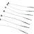赫思迪格 吊牌线 服装吊牌绳 子母扣胶针标签线 1000/包 黑色尖头12.5CM HGJ-1472