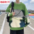 骆森驰（LUOSENCHI）新款秋季不规则拼接撞色毛衣韩版vintage设计感针织衫男女款 绿色 M
