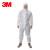 3M 透气带帽连体防护服 工作服工装服套装 4515 白色 M码 1件