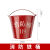 千石消防沙桶消防锹消防钢锹消防桶铁质半圆形119红色印字桶 半圆桶(加厚款)