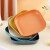 煜化日式家用吐骨盘子创意塑料骨头碟水果盘干果盘吐骨碟 1英寸 亮橙-升级加深款方碟5个