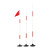 影月平原 蛇形跑杆标志杆 障碍物标志杆 红白训练杆1.8m红白铁杆+2kg橡胶底座