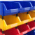 零件盒组合式物料盒货架斜口分类收纳箱螺丝盒元件盒工具盒塑料盒 加厚红C3#470*300*180