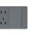 贵派（goldp）10A一开单控带五孔灰色118型(小)插座 贵雅A7S-118灰色系列墙壁暗装插座