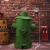 复古铁艺工业风创意个性收纳筒消防栓带盖脚踩金属垃圾桶客厅户外 大号绿色