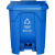 动真格（DONGZHENGE）新国标脚踏分类垃圾桶塑料商用大号四色带盖厨房可回收脚踩垃圾箱 50L脚踏红色 (有害垃圾)