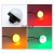 QIJN启骏QC50S-L-J半球形信号报警指示灯防水LED三色灯设备警示灯 90 带蜂鸣(连续声)  防水接头