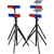 太阳能LED爆闪灯工地道路夜间移动路障灯施工灯路口警示灯频闪灯 中分体4组+移动支架