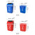定制分类垃圾桶无盖小区工业办公区广场大中小塑料环卫垃圾桶 红色 25L无盖-有害垃圾