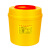 舒蔻(Supercloud) 圆形利器盒卫生所实验室医疗用锐器盒黄色废物垃圾桶 8L