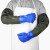 陆力安 手套 海鲜手套 加长防滑劳保手套 一双价  蓝色系带 