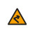 交通标志牌三角乡村道路警示牌左右急弯村庄慢让三叉路指示牌反光 上陡坡70三角厚度1.2mm
