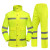 江波（JIANGBO） 安全反光分体雨衣套装 路政骑行雨衣  配肩灯和指挥手套 荧光黄YGH01 M-165 
