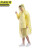 京洲实邦 套头加厚有帽绳松紧款黄色 加厚一次性雨衣长款全身透明大码JZSB-9205