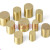 新中式黄铜铜套桌椅橱柜沙发茶几凳子脚垫圆形盖帽保护套椅子脚套 铜色直径30mm高度20mm厚度1.5mm 铜本色