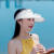 瑞桓柏风扇帽子成人帽子女夏季新款空顶帽旅游户外遮阳帽太阳帽可调节充电风扇帽 白色R字母风扇帽 可调节