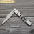 适用于金达日美小刀不锈钢折叠水果刀工具刀便携式多功能锋利削皮 5820中号长度约14CM