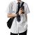 凡迪时尚dk制服男学生白衬衫短袖设计小众刺绣学生学院风毕业季成人礼毕业 LSX-Q28衬衫白色+领带 6XL