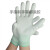 PU浸塑胶涂指涂掌尼龙手套劳保工作耐磨防滑透气干活打包薄款胶皮 白色涂掌手套(24双) S