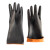 百舸 北塔耐酸碱工业手套加长厚款型乳胶手套 45cm黑1双