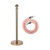 月桐（yuetong）圆球金色礼宾杆隔离护栏含麻绳 YT-D0466 含金色杆+银钩粉色麻绳 950×320×51mm 1套