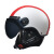 3C认证电动车头盔男女士四季摩托车哈雷半盔冬季款保暖防寒安全帽 白色短茶镜
