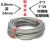 304不锈钢软细钢丝绳0.8/1mm1.2mm1.5mm2.5mm3mmm6mm型号全 深灰色 透明包塑3mm*10米