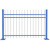 德威狮  镀锌钢防护栏 铁艺围栏户外庭院小区院子围墙铁栅栏 加厚-1.0米高3米宽2横杆带一柱 单位：套