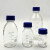 蓝盖丝口玻璃试剂瓶透明棕色密封瓶实验室取样瓶螺纹口刻度密封瓶 1000ML20只起订