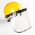 安全帽防护面罩PVC透明面屏铝包边支架焊工电焊打磨防冲击防护罩 支架