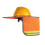 诺瑞斯安安全帽工地 防晒遮阳帽檐遮阳板 夏天施工透气男 荧光橙可印字